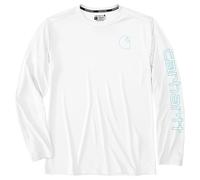 Carhartt Men's Force Sun Defender™ Lightweight Long-Sleeve Logo Graphic T-Shirt, White, Large