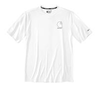 Carhartt Force Sun Defender Relaxed Logo Short Sleeve T-Shirt White - S