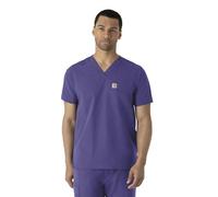 Carhartt Men's Force V-Neck Shirttail Top, Grape, Medium
