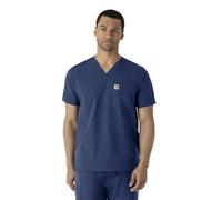 Carhartt Men's Force V-Neck Shirttail Top, Navy, S
