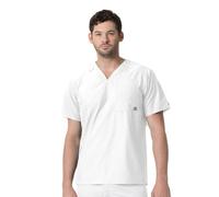 Carhartt Men's Force V-Neck Shirttail Top, White, Large