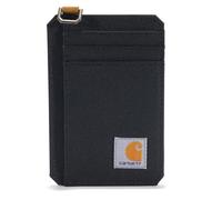 Carhartt Mens Front Pocket Wallets, Durable Canvas Or Leather with Money Clip, Nylon Duck (Black), One Size US