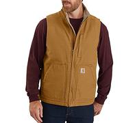 Carhartt Men's Gefütterte Weste mit Stehkragen Work Utility Outerwear, Brown, 5XL Große Größen Tall