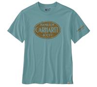 Carhartt - Hamilton Graphic S/S T-Shirt - T-shirt size M, turquoise