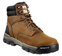 Carhartt Men's Ground Force 6" Waterproof Comp Toe Boot CME6347 Construction, Bison Brown Oil TAN, 9