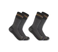 Carhartt Boot Socks SB7742M - Heavyweight Synthetic-Wool Blend, 2-Pack, Grey L