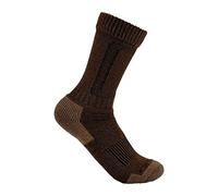 Carhartt Men's Heavyweight Wool Blend Steel Toe Boot Sock, Brown, Medium