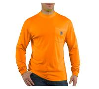 Carhartt Men's High Visibility Force Color Enhanced Long Sleeve Tee,Brite Orange,X-Large