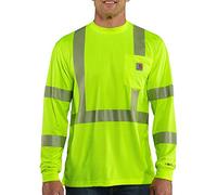 Carhartt Men's High Visibility Force Long Sleeve Class 3 Tee - Green - XXL