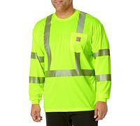Carhartt Men's High Visibility Force Long Sleeve Class 3 Tee - Green - XXL
