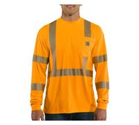 Carhartt Men's High Visibility Force Long Sleeve Class 3 Tee - Orange - Large