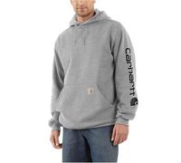 Carhartt Men's Hoodie Loose Fit Midweight Logo Sleeve Graphic Work Sweatshirt