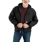Carhartt Men's J140 Loose Fit Firm Duck Insulated Flannel-Lined Active Jac, Black, S