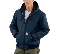 Carhartt Men's J140 Loose Fit Firm Duck Insulated Flannel-Lined Active Winter Coat, Dark Navy, XL