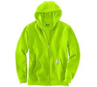 Carhartt Men's K122 Midweight Zip Front Hooded Sweatshirt - X-Large - Bright Lime