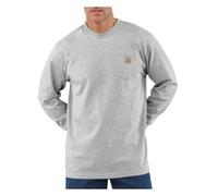Carhartt Men's Loose Fit Heavyweight Long-Sleeve Pocket T-Shirt Work Utility, Heather Grey, XXXXXL