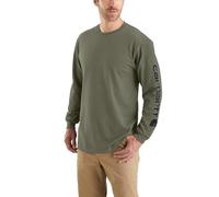 Carhartt Men's K231 Long Sleeve Logo T-Shirt, Dusty Olive, XL