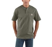 Carhartt Men's K84 Short Sleeve Workwear Henley T-Shirt, Dusty Olive, XL