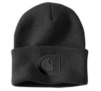 Carhartt Men's Knit Cuffed C Patch Beanie, Black, One Size