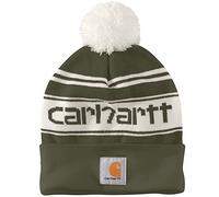 Carhartt Mens Knit Cuffed Rib Knit Fold Up Logo Beanie