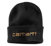 Carhartt Men's Knit Insulated Logo Graphic Cuffed Beanie, Black, OS