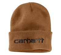 Carhartt Men's Knit Insulated Logo Graphic Cuffed Beanie, Carhartt® Brown, OS