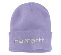 Carhartt Men's Insulated Knitted Hat with Logo Graphic and Envelope Beanie Hat, Lavender, One Size