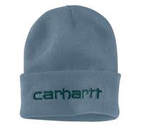 Carhartt Mens Knit Insulated Logo Graphic Cuffed BeanieBeanie Hat, Thundercloud, One Size