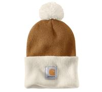 Carhartt Men's Knit Pom Cuffed Beanie, Carhartt Brown, One Size