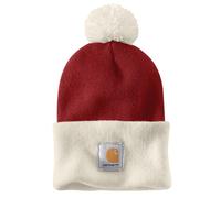 Carhartt Men's Knit Pom Cuffed Beanie, Crabapple, One Size