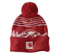 Carhartt Men's Knit Pom Mountain Beanie, Crabapple, One size