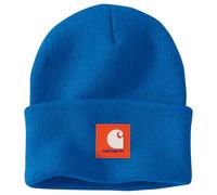 Carhartt Mens Knit Rubber Patch Beanie, Beacon Blue, One Size