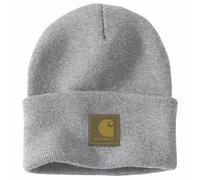 Carhartt Men's 106920 Knit Rubber Patch Beanie, Heather Gray, One size