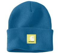 Carhartt Men's Knit Rubber Patch Beanie, Horizon Blue, One Size