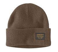 Carhartt Men's Knit Rugged Patch Beanie, Coffee, One size