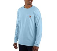 Carhartt Men's Langarm mit Tasche Force Relaxed Fit Midweight Long Sleeve Pocket T-Shirt, PowderBlue, XXL