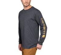 Carhartt Logo Relaxed Fit Long Sleeve T-shirt Grey M