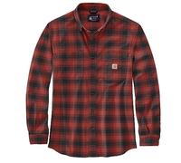 Carhartt Workwear 105945 Flannel Long Sleeve Plaid Shirt Red Ochre L C L