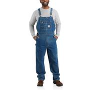 Carhartt Men's Loose Fit Denim Bib Overall, Darkstone, W44/L34