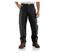 Carhartt Men's Loose Fit Firm Duck Double-Front Utility Work Pant, Black, W44/L32
