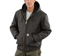 Carhartt Men's Loose Fit Firm Duck Insulated Flannel-lined Active Jacket (Big & Tall) work utility outerwear, Gravel, 3XL UK