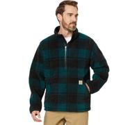 Carhartt Mens Loose Fit Fleece Pullover Hunt Club/Black Plaid Me, Carhartt Mens Loose Fit Fleece Pullover Hunt Club/Black Plaid Me, M