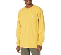 Carhartt Men's Loose Fit Heavyweight Long-Sleeve Pocket T-Shirt, Dijon Heather, XL