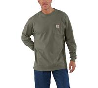 Carhartt Men's Loose Fit Heavyweight Longsleeve Pocket Tshirt, Dusty Olive, 3XL