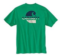 Carhartt Men's Loose Fit Heavyweight Short Sleeve C Graphic T-Shirt, Malachite, Large