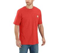 Carhartt Men's Loose Fit Heavyweight Short-Sleeve Pocket T-Shirt Closeout, Fire Red Heather, XXXXL