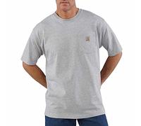 Carhartt Men's Loose Fit Heavyweight Short-sleeve Pocket T-shirt (Big & Tall), Heather Gray, 3XL Tall