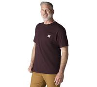 Carhartt Men's Loose Fit Heavyweight Short-sleeve Pocket T-shirt (Big & Tall), Port, XL