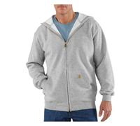 Carhartt Men's Loose Fit Midweight Full-Zip Sweatshirt, Heather Grey, XS