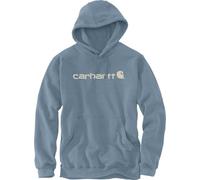 Carhartt Men's Loose Fit Midweight Logo Graphic Sweatshirt Hooded, Blue, M